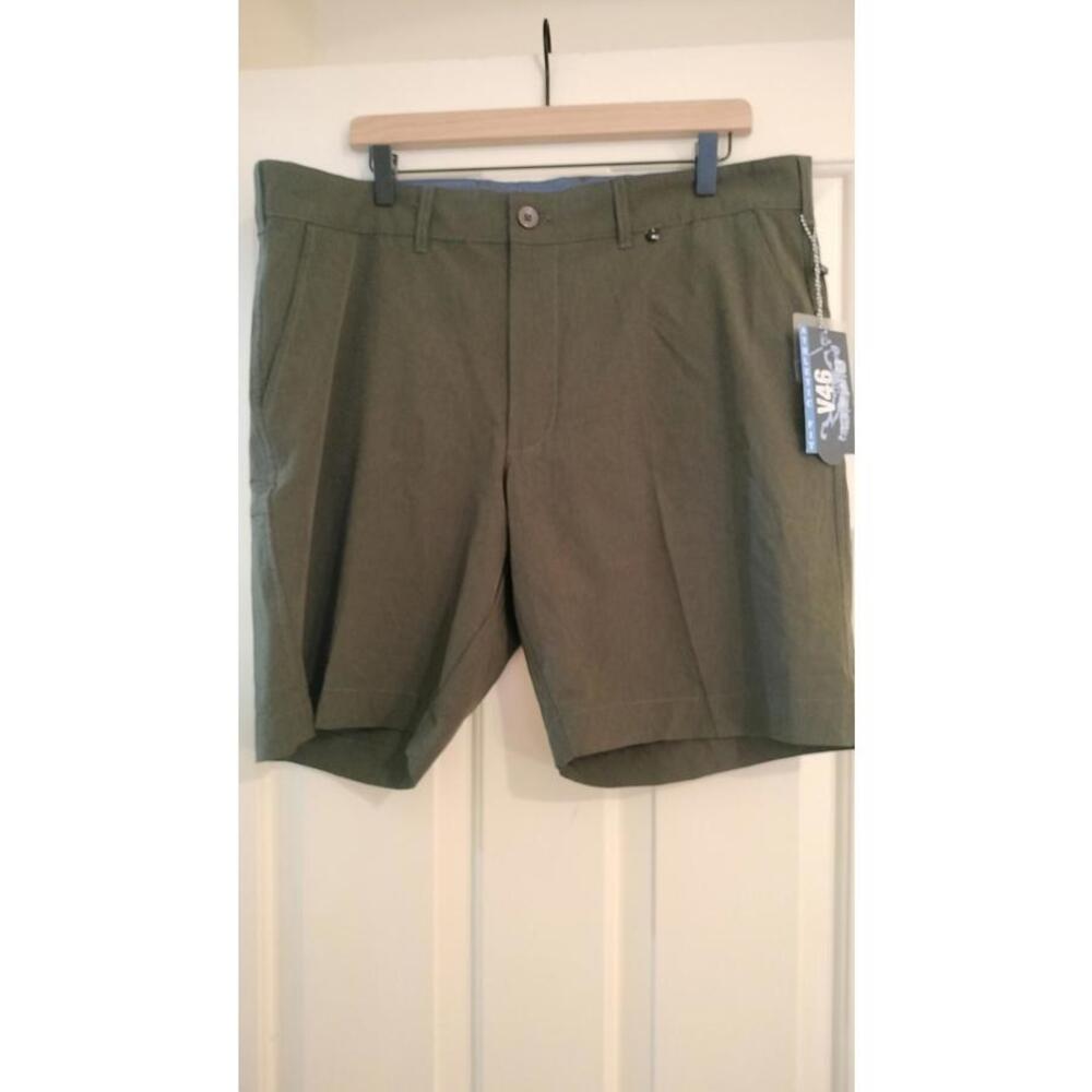 NWT V46 Golf Shorts Mens Size 38 Sage Green Performance Athletic Fit Comfort